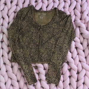 American Eagle Long Sleeve Crop Top XS